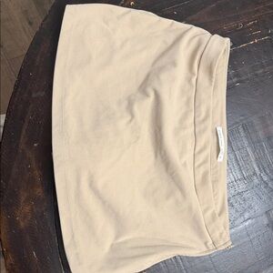 Altar'd State Cream Ribbed Mini Skirt